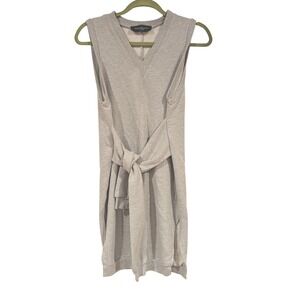 AKIRA CHICAGO Avante Gaurd Grey Sleeveless Tie Waist‎ Sweatshirt Dress Size S
